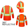 Long Sleeve Construction Work Reflective Safety tshirts